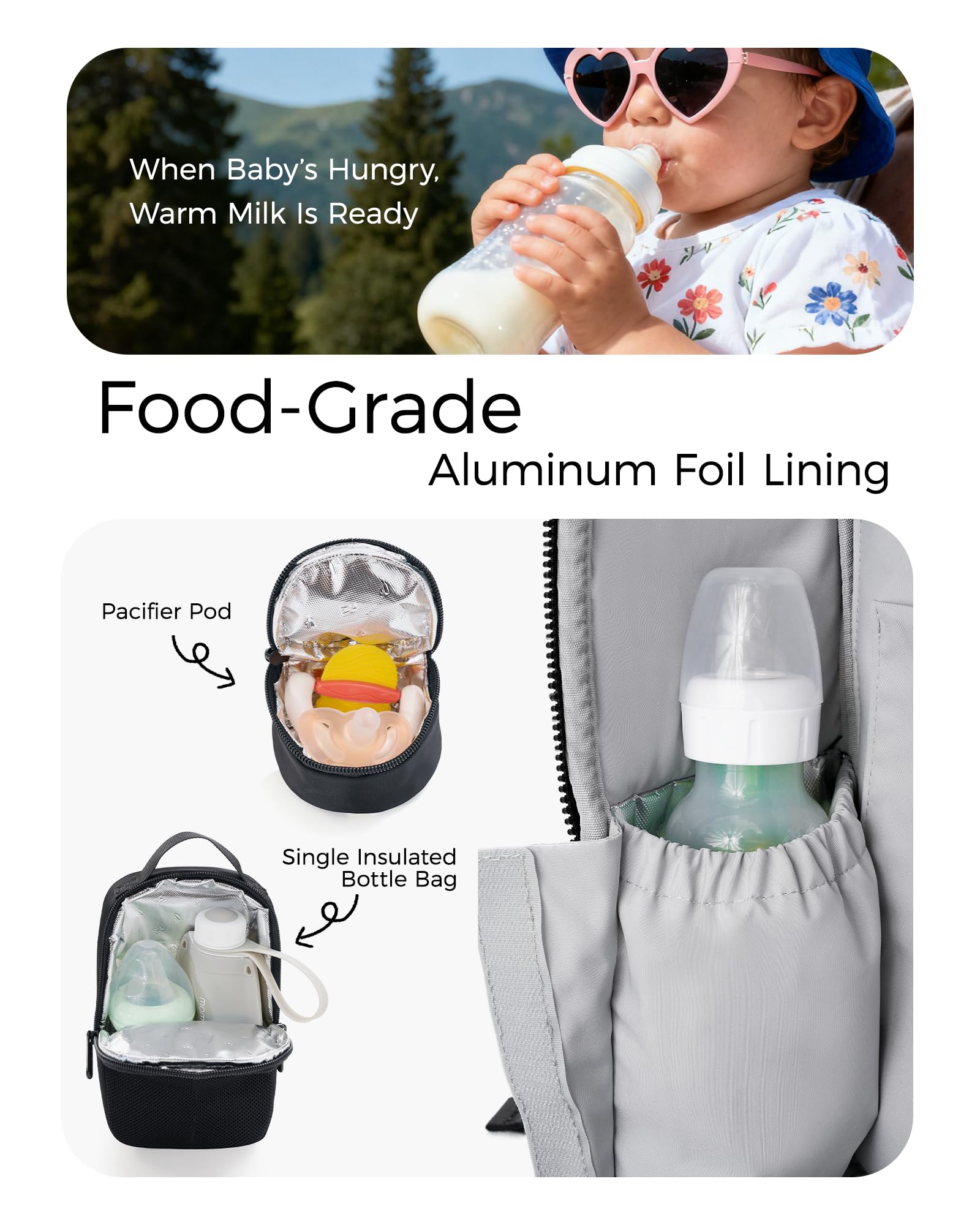 Momcozy GoEase pacifier pouch keeps pacifiers clean and within reach