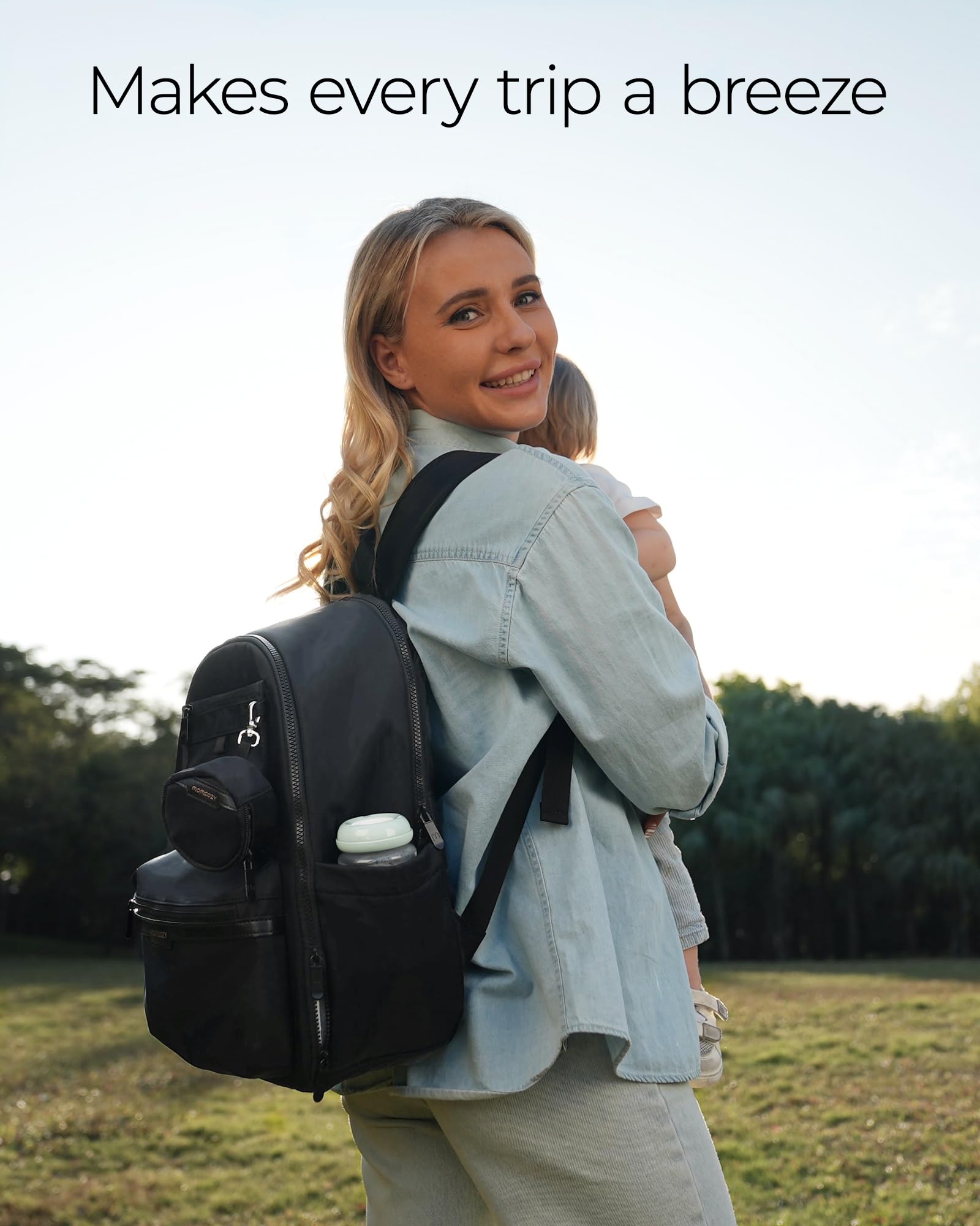 Momcozy GoEase stroller straps enable hands-free city outings
