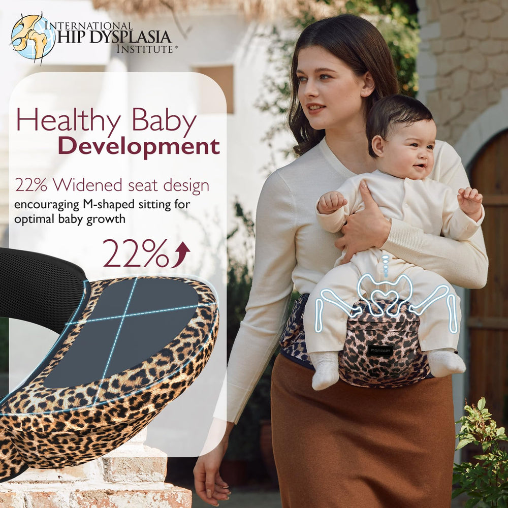 Momcozy Hip Seat adjustable waistband highlights customizable fit for diverse bodies.