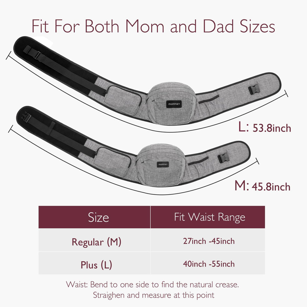 Momcozy Hip Seat Multiple Carrying Positions — inward, outward and side carries
