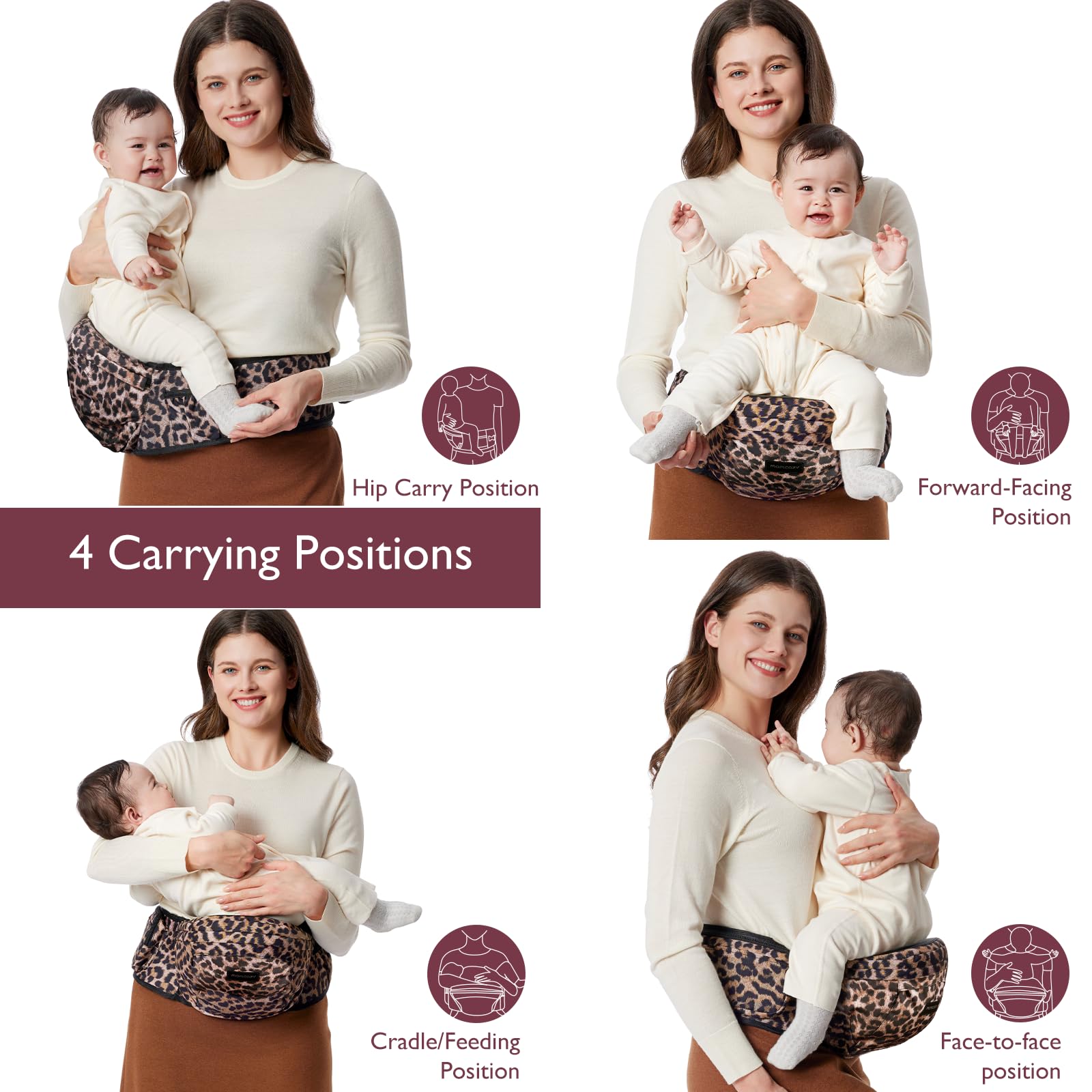 Momcozy hip seat two waist sizes for varied body types