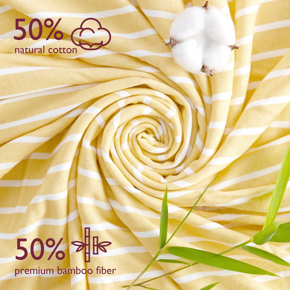 Momcozy hooded towel absorbent knit for quick-dry after bath time.