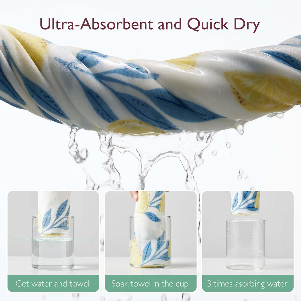 Momcozy hooded towel lemon leaves design adds playful bath-time visuals.