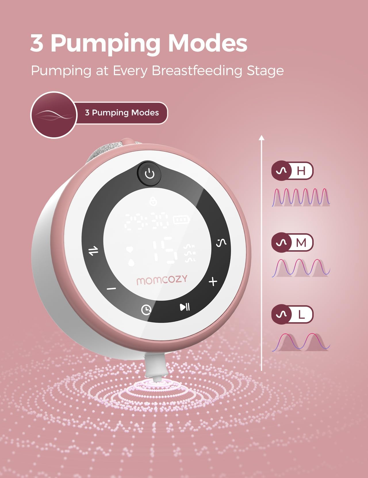 Momcozy hospital-grade wearable pump wearability setup, easy to wear under clothes for discreet sessions.