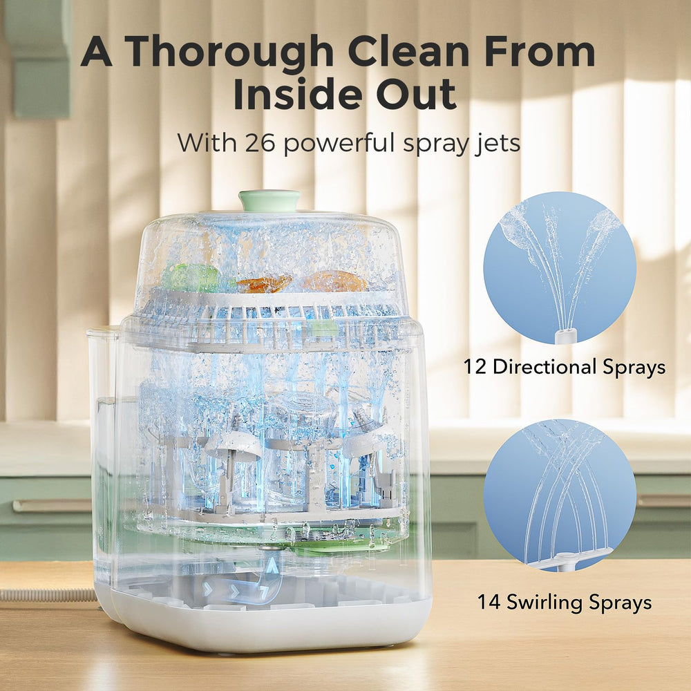 Momcozy KleanPal Pro interior sprays ensure thorough cleaning of bottles and parts.