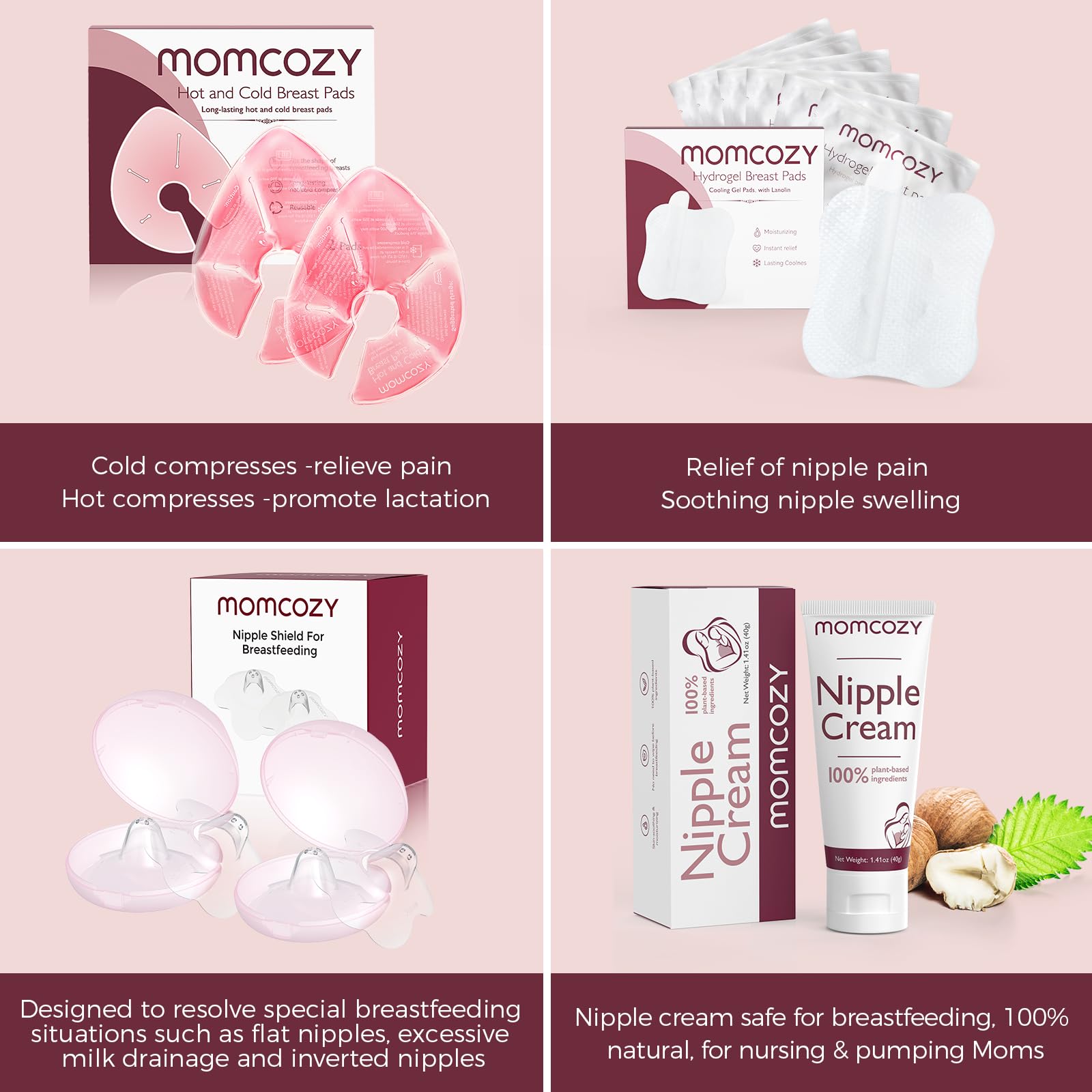Momcozy breast therapy packs ideal for night feeds and long nursing sessions