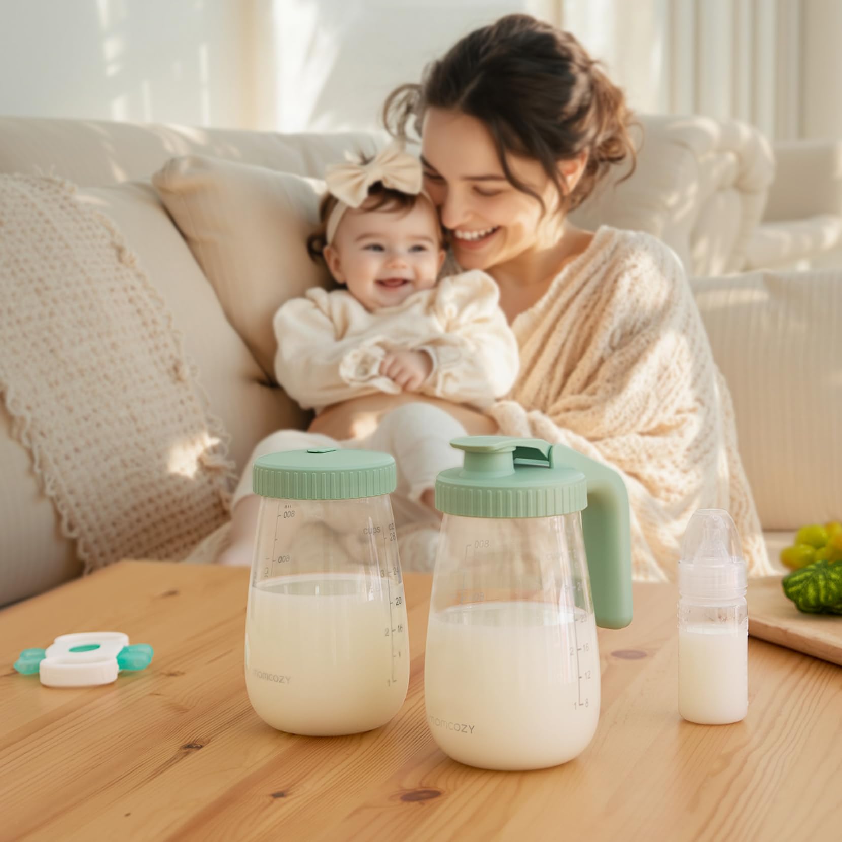 Thickened sealing strip keeps milk secure and leak-proof during daily use.