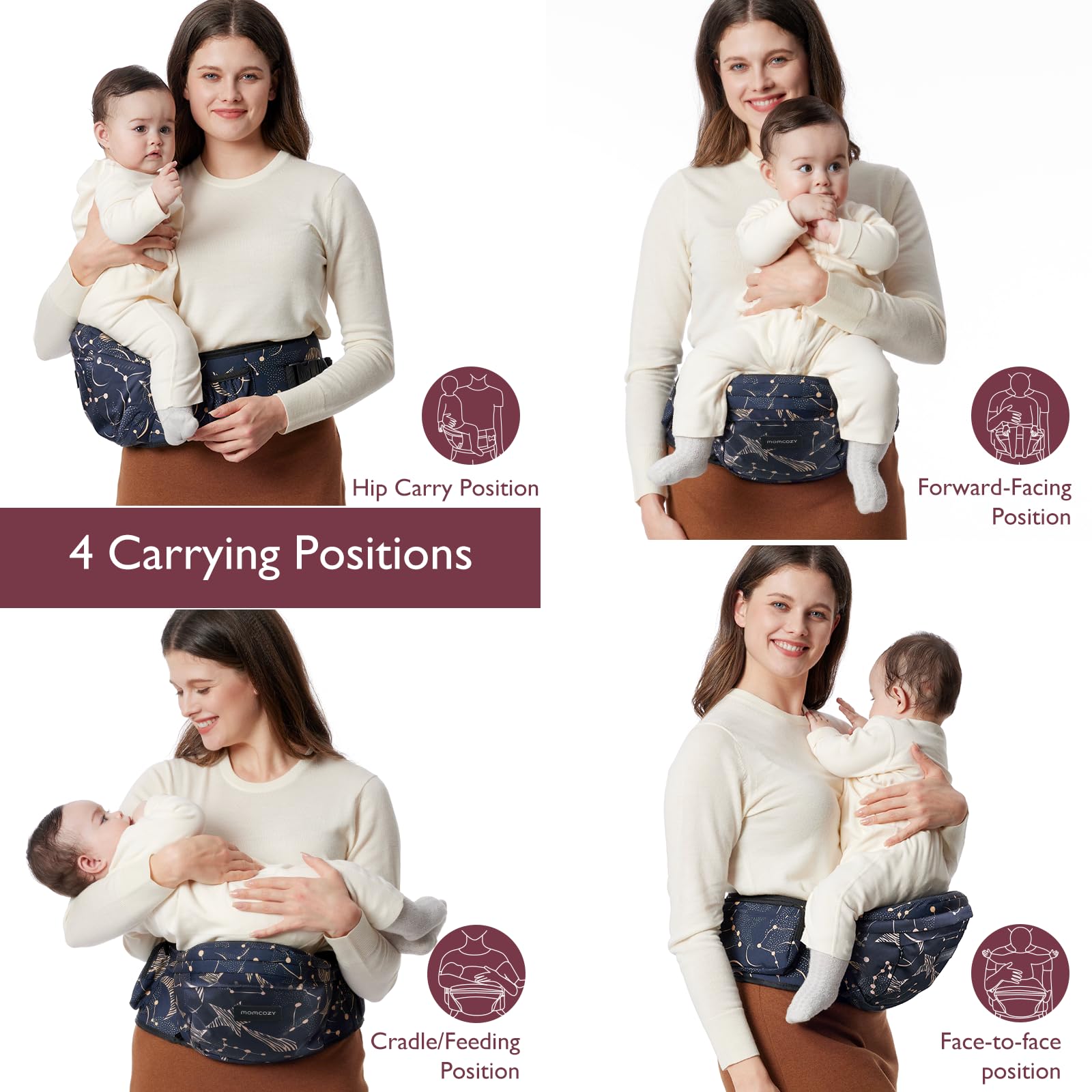 Momcozy lightweight design weighs 1.54 pounds for easy carry.