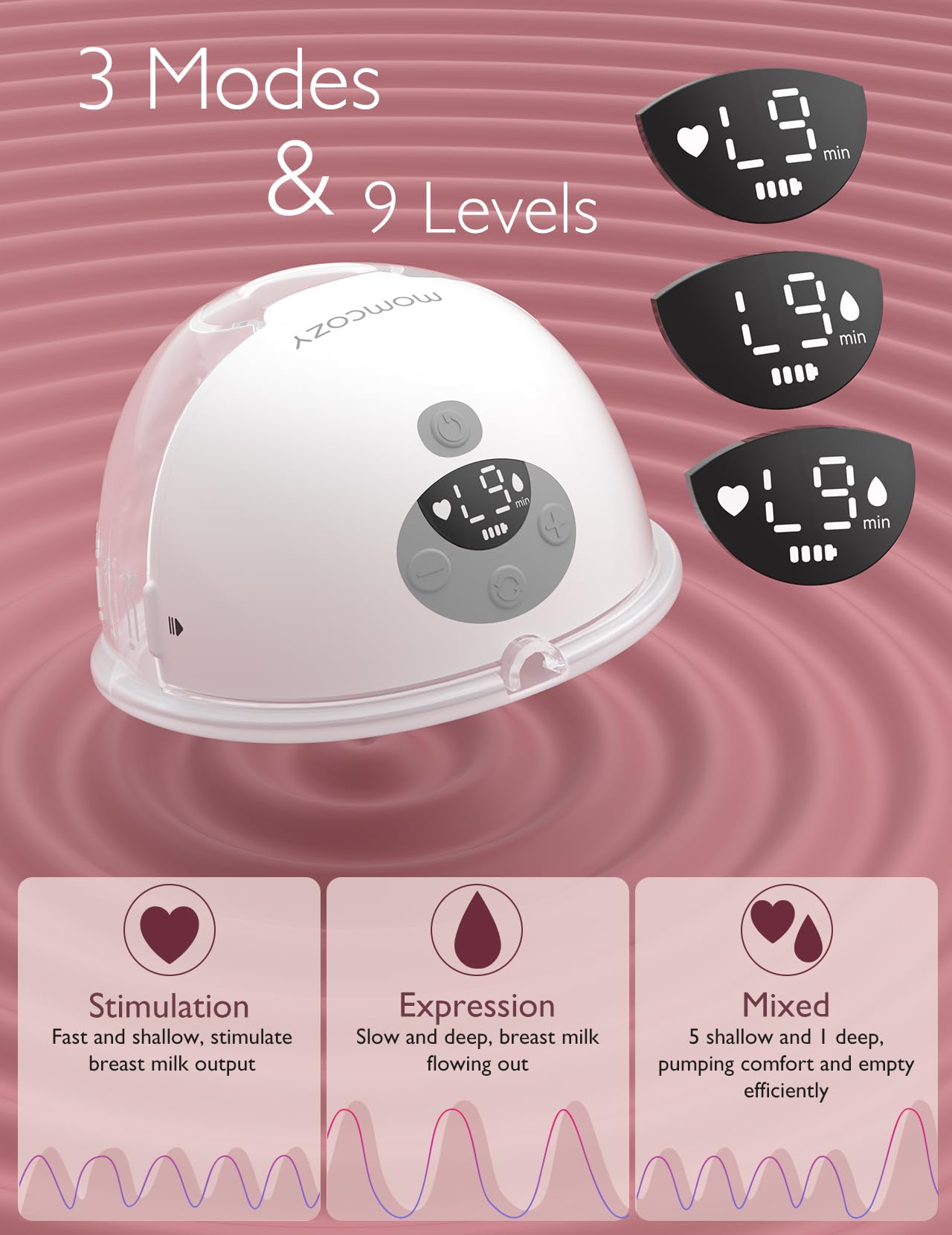 Momcozy M5 BPA-free silicone ensures safe materials.