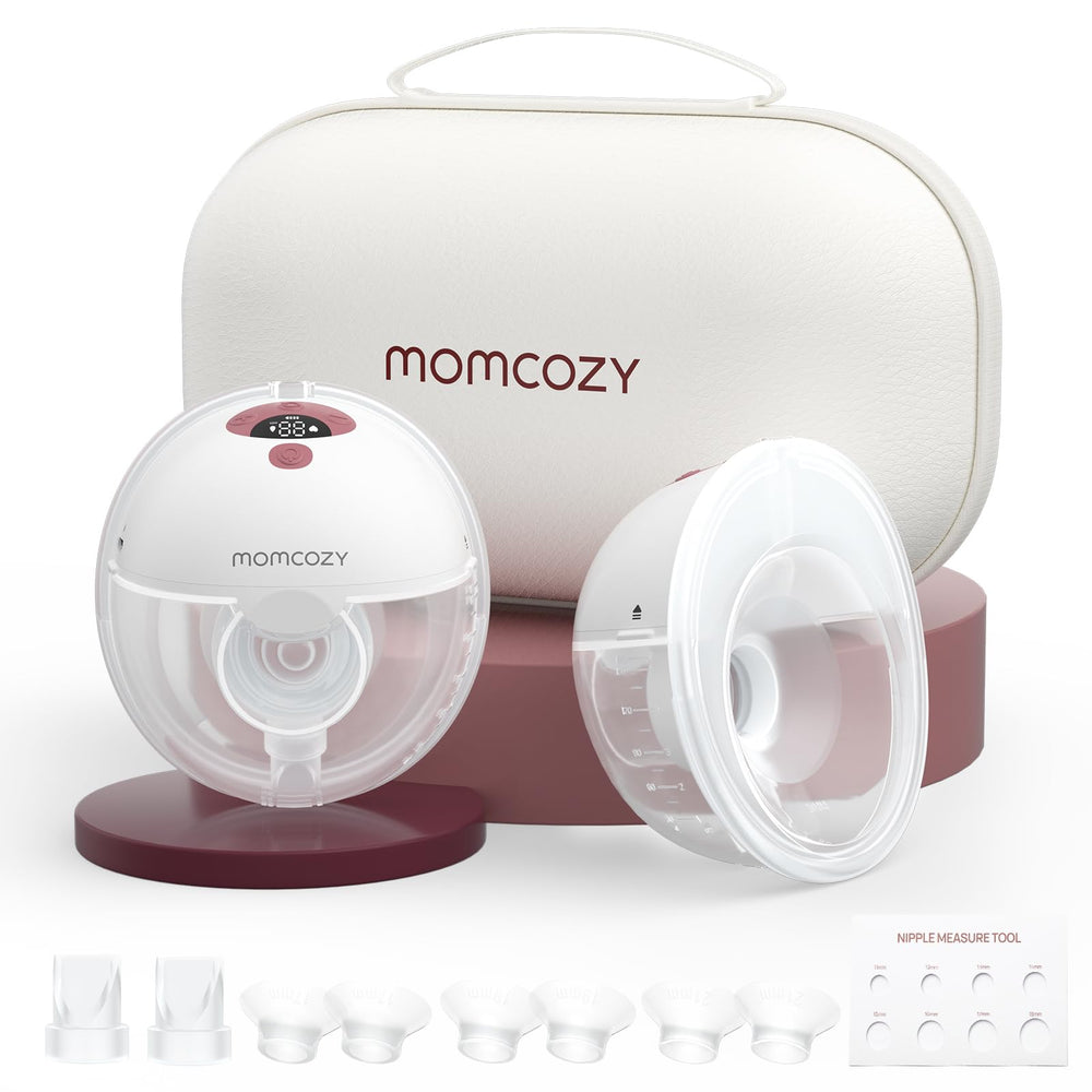 Momcozy M5 hands-free wearable pump on the bra enables effortless pumping anytime
