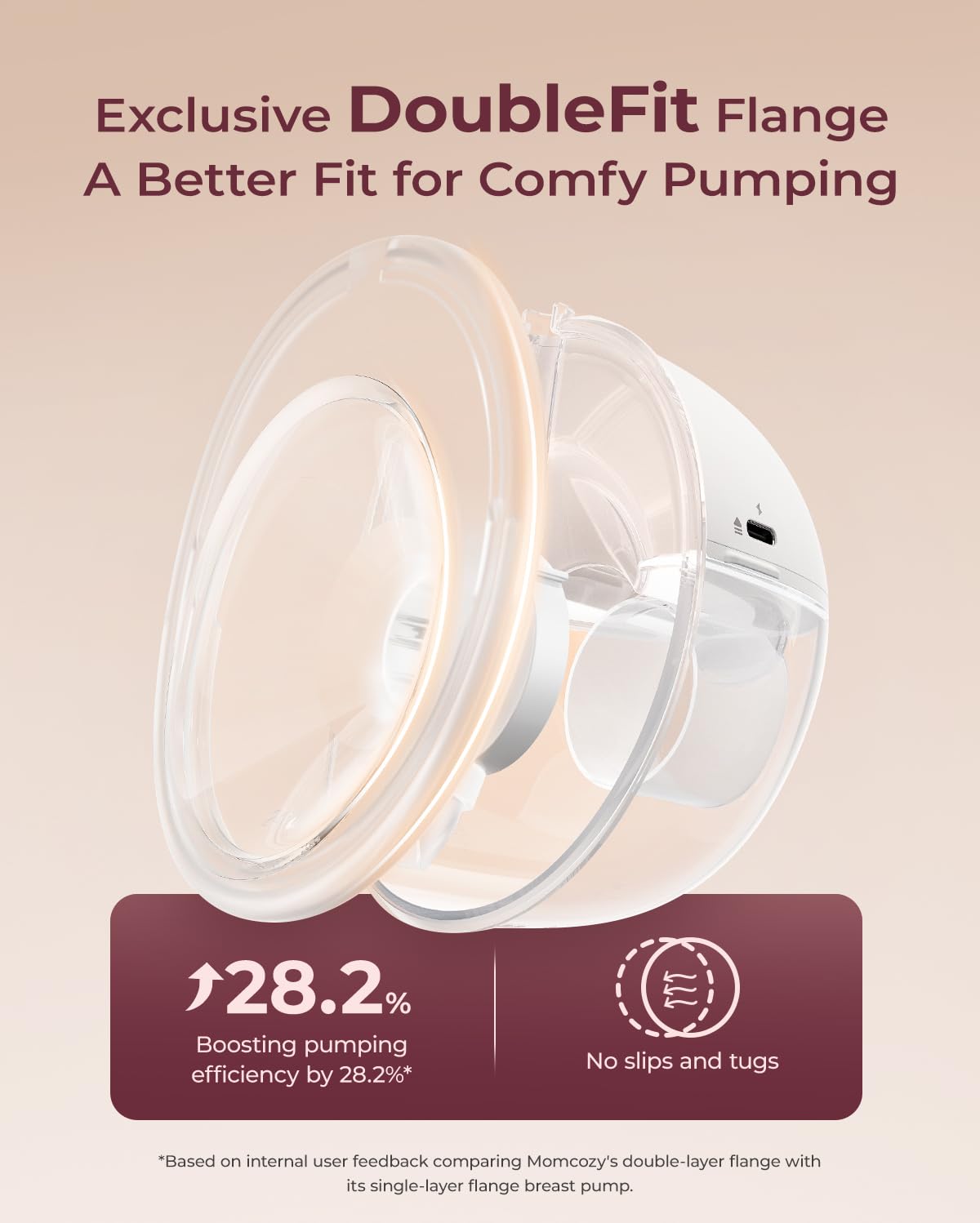 Momcozy M5 Lite suction levels visual illustrating customizable expression options