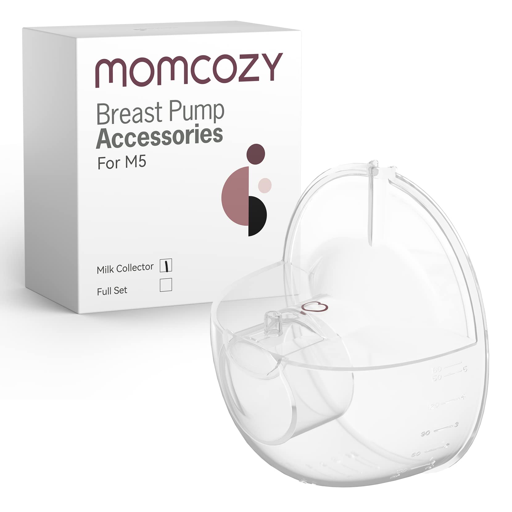 Momcozy M5 milk bowl in use for comfortable milk collection during pumping.