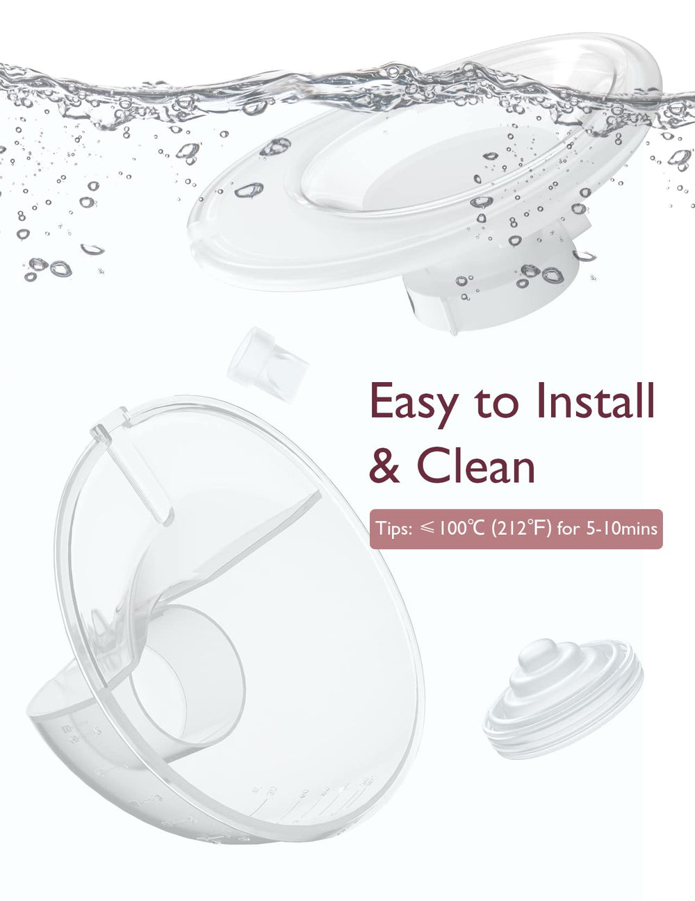 Momcozy M5 replacement kit seals every drop with a 24mm double-sealed flange.