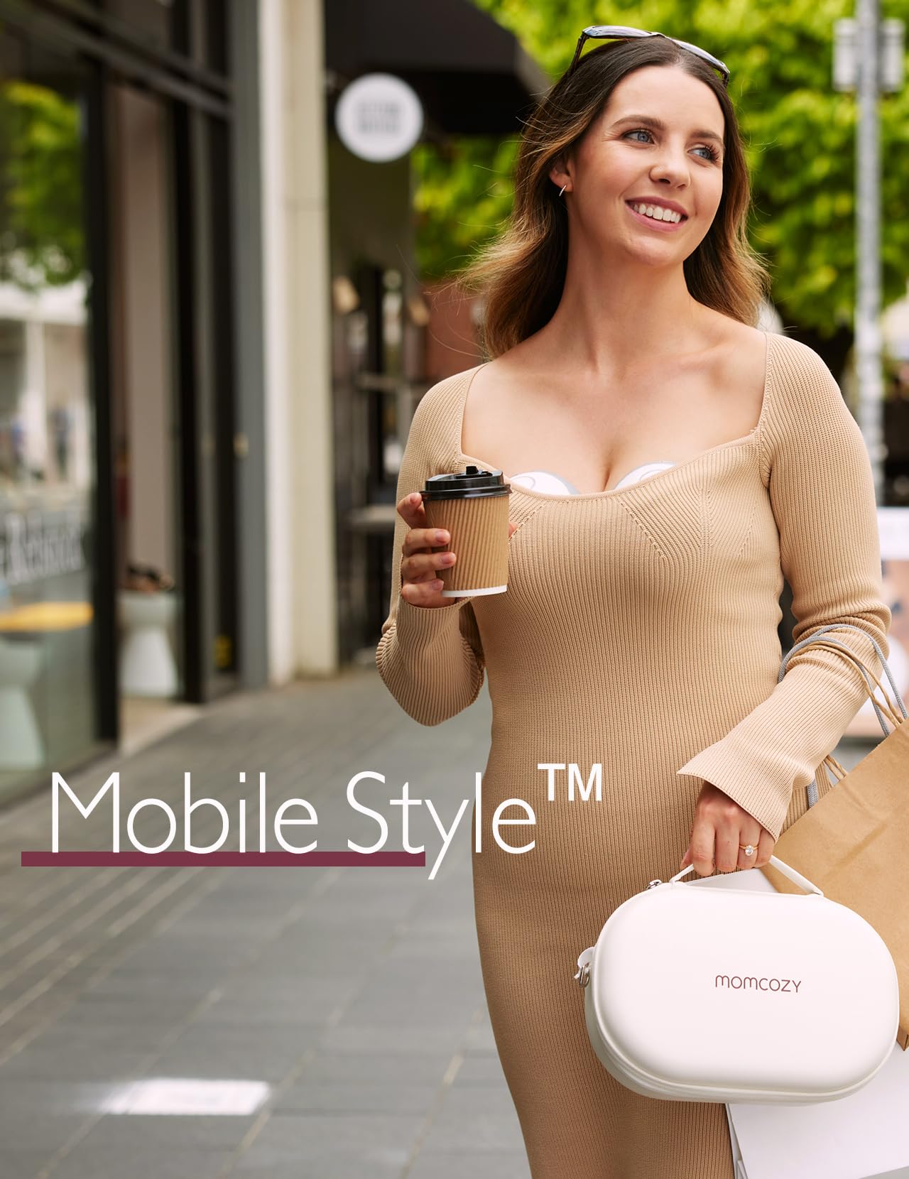 Momcozy M6 on-the-go bra-pump use for flexible pumping sessions.