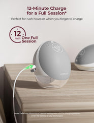 Momcozy M9 app shows personalized modes for comfortable pumping.