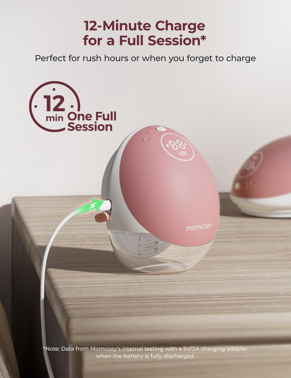 Momcozy M9 personalized modes tailor pumping rhythms to preference.
