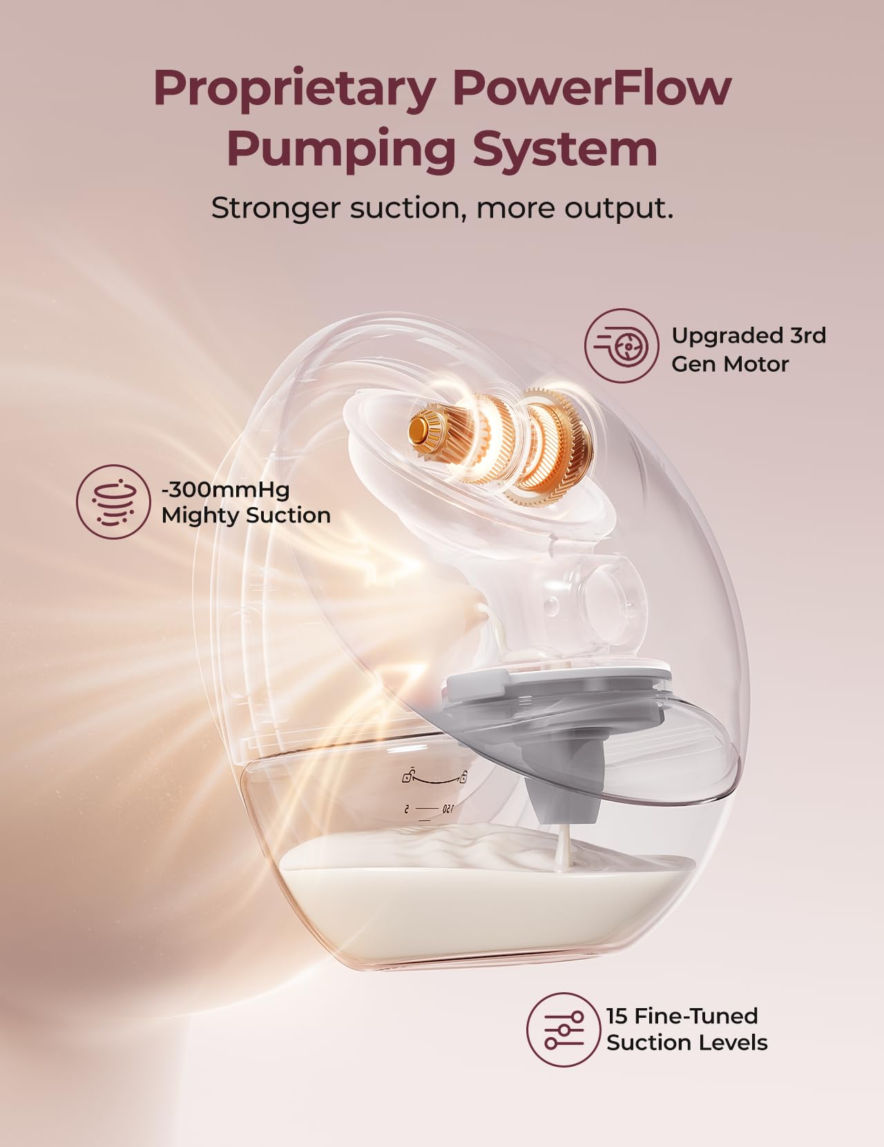 Momcozy quiet pumping delivers stronger yet silent performance for relaxed sessions.