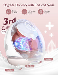 Momcozy M9 offers 15 suction levels for adjustable comfort during sessions.