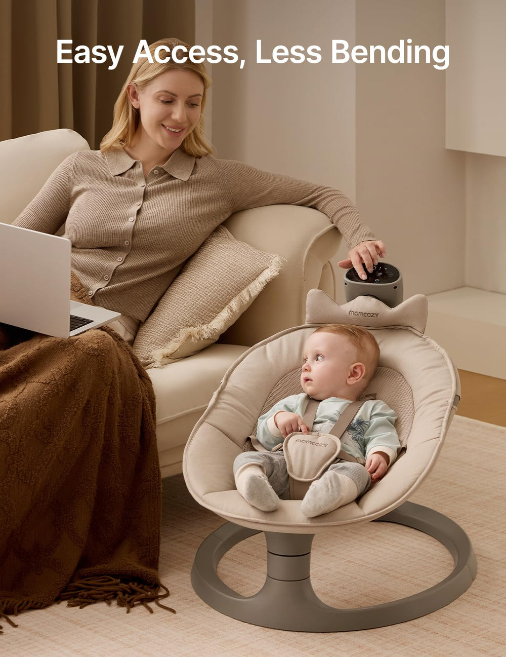 Momcozy machine-washable seat cover simplifies cleanup after spills.