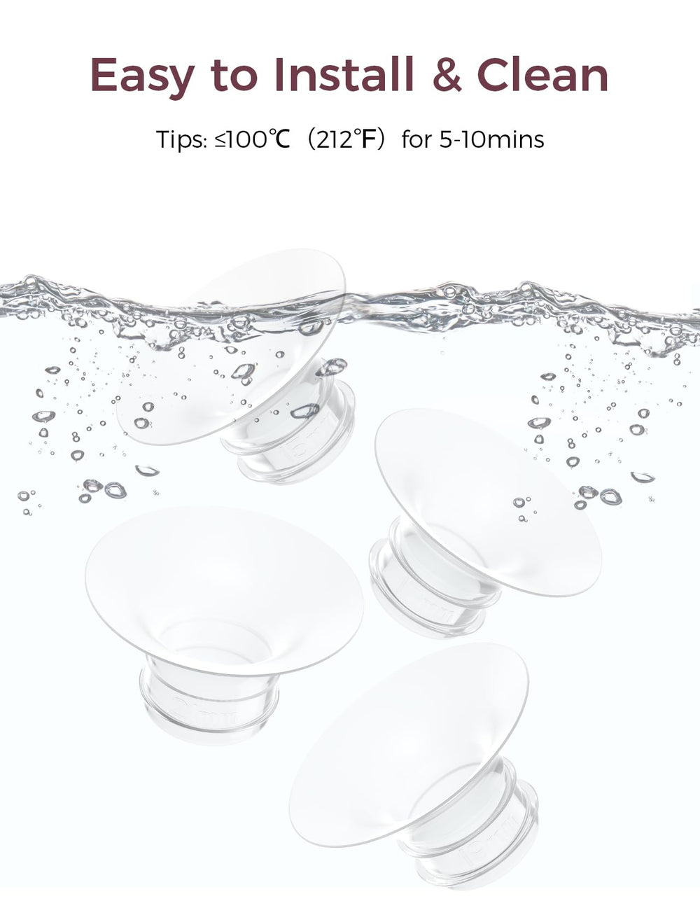 Momcozy flange-fit guide image demonstrating how to measure for the right size