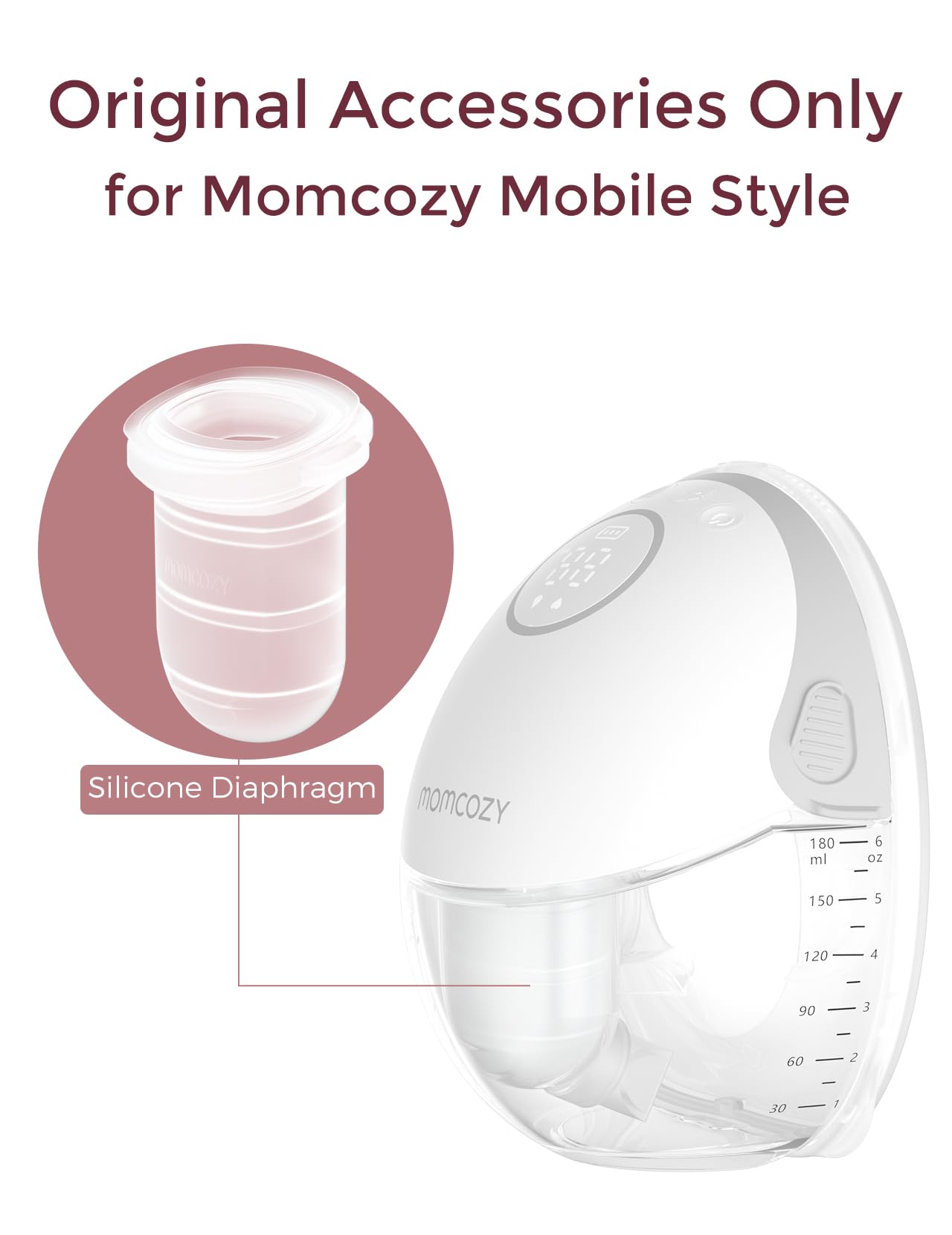 Momcozy Mobile Style M6 diaphragm replacement packaging, ready for quick swap.