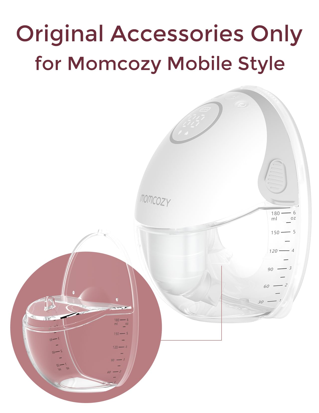 Momcozy Mobile Style M6 wearable assembly for convenient pumping.