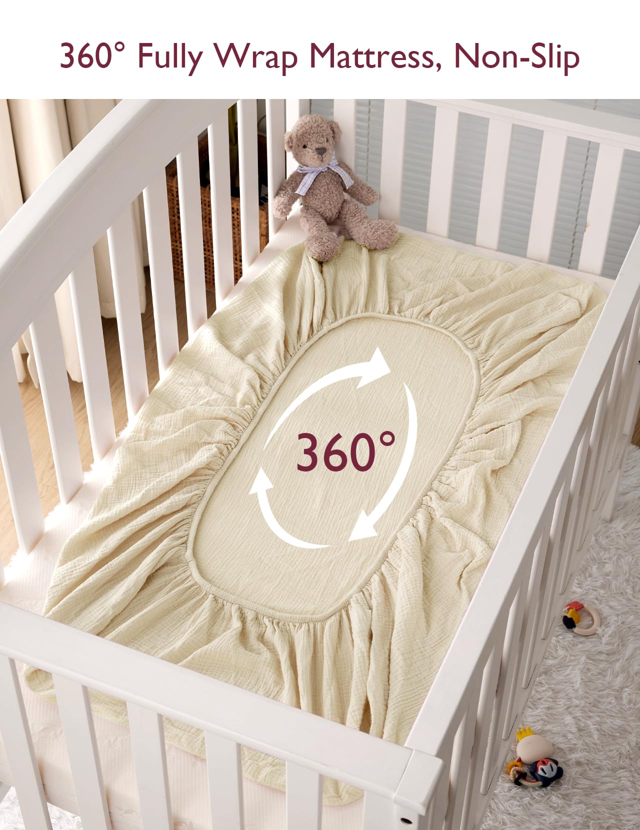 Momcozy moisture-absorbent sheet helps keep baby dry.