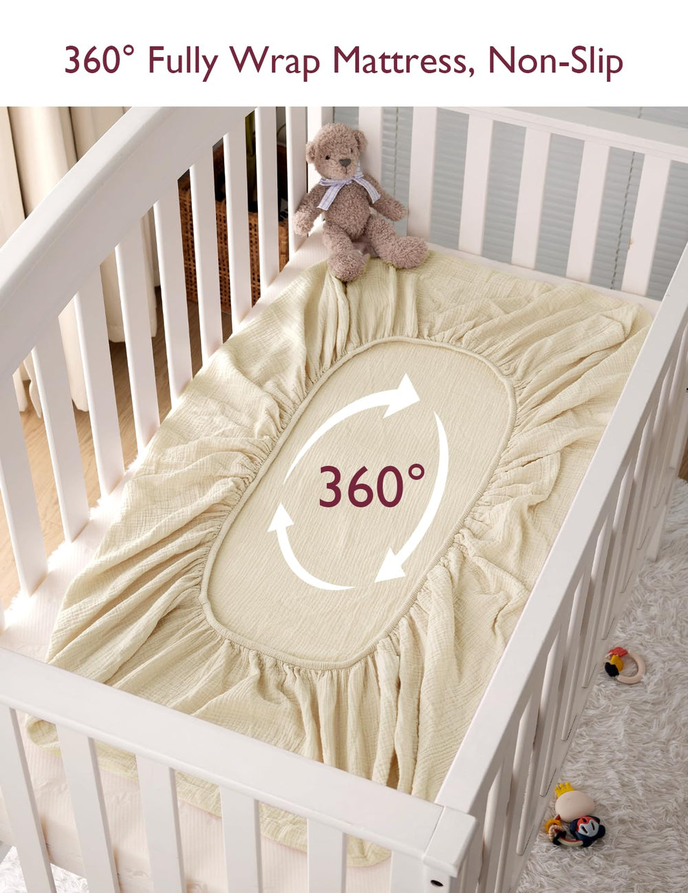 Momcozy moisture-absorbent sheet helps keep baby dry.