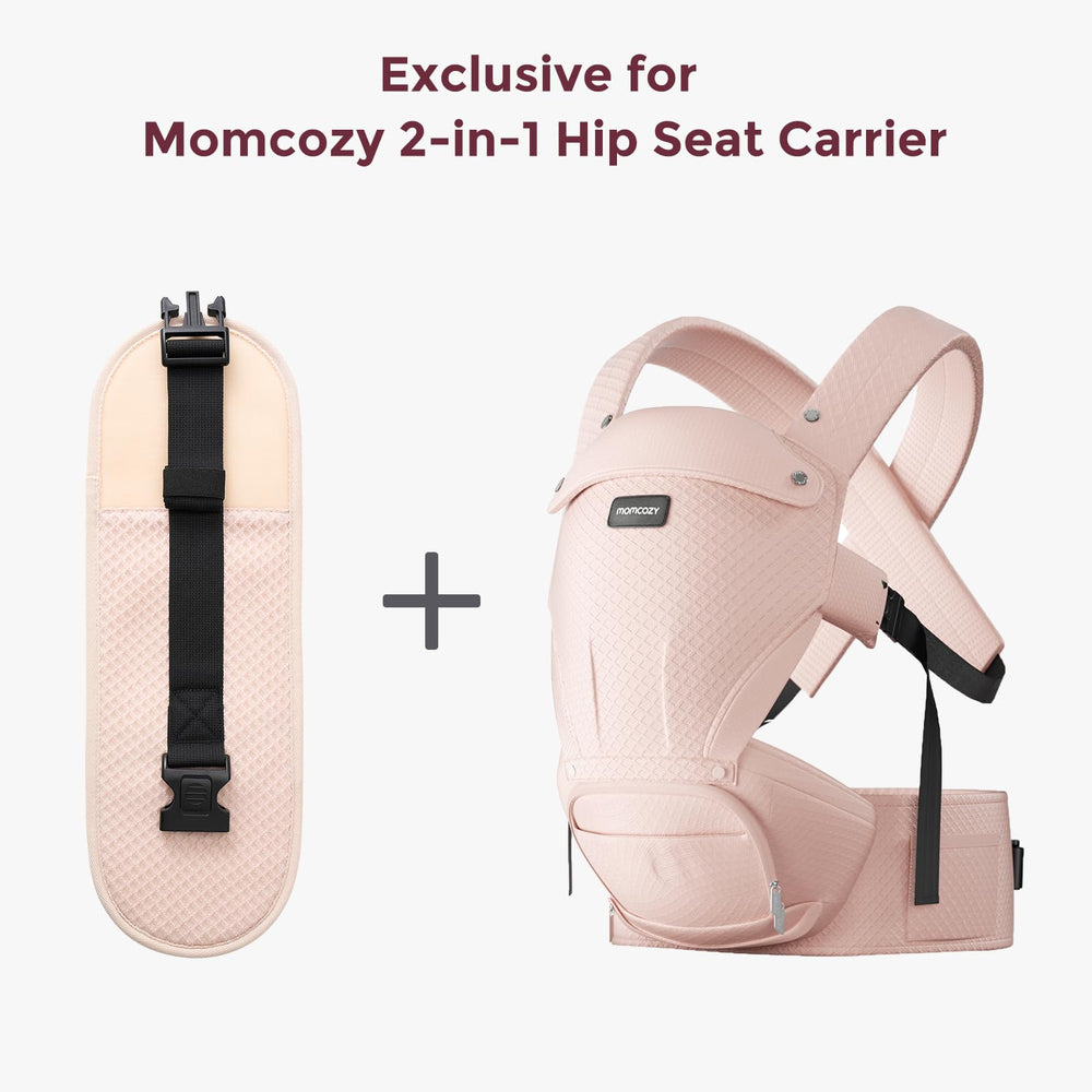 Move2Fit hip carrier with extender in use demonstrates secure fit and added support.