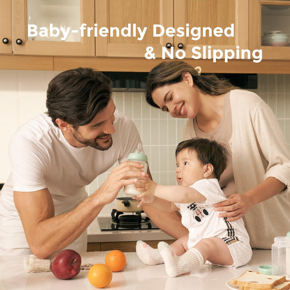 Momcozy multi-use storage container keeps milk fresh from fridge to table