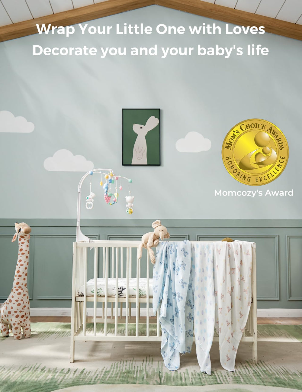 Momcozy Best Wishes Swaddle blanket gift-ready packaging makes a thoughtful present.