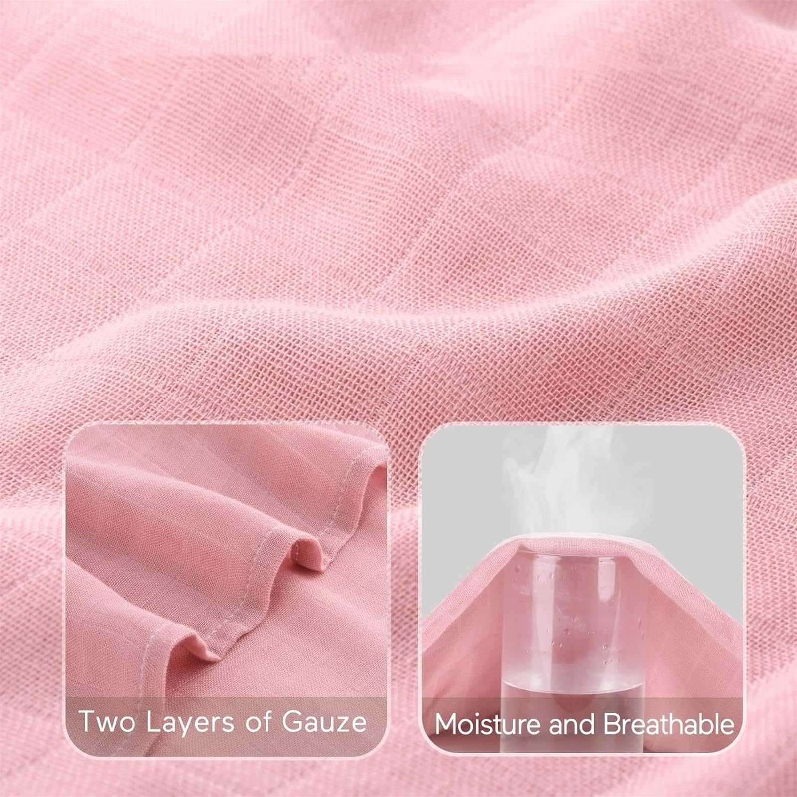 Close-up of Momcozy blanket texture emphasizing softness and breathable weave