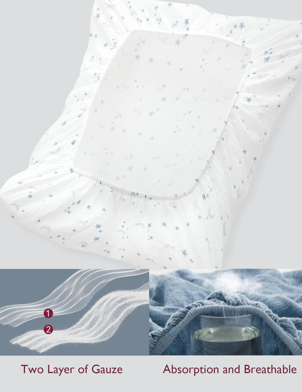 Momcozy 100% cotton fabric gentle on baby skin
