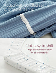 Momcozy crib sheet elastic edges for snug fit