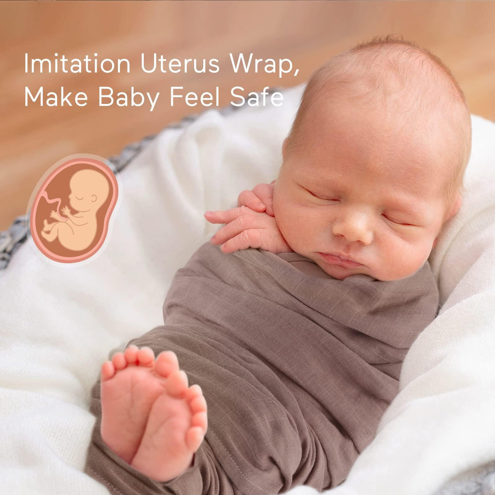 Momcozy Muslin Swaddle Blanket 47x47 large size for secure swaddling.