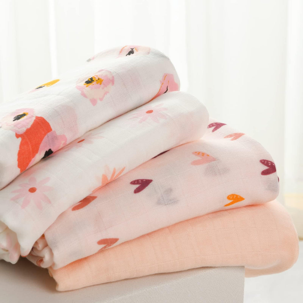 Momcozy muslin swaddle blanket size 47x47 inches facilitates easy wrapping for newborns