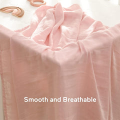Momcozy swaddle blanket keeps baby snug in a large wrap.