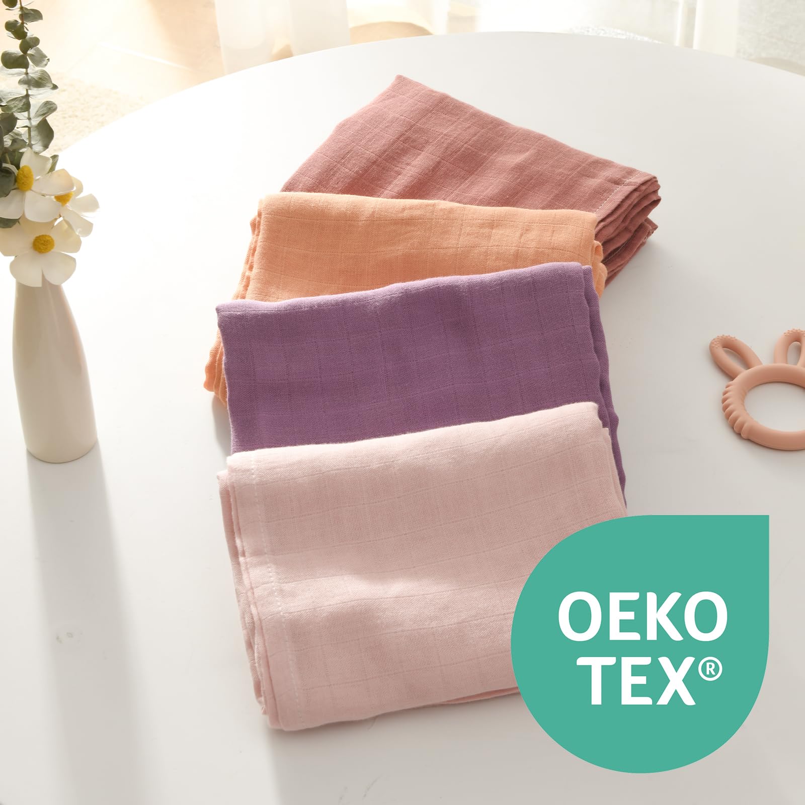Close-up of Momcozy fabric shows breathable, skin-friendly texture.