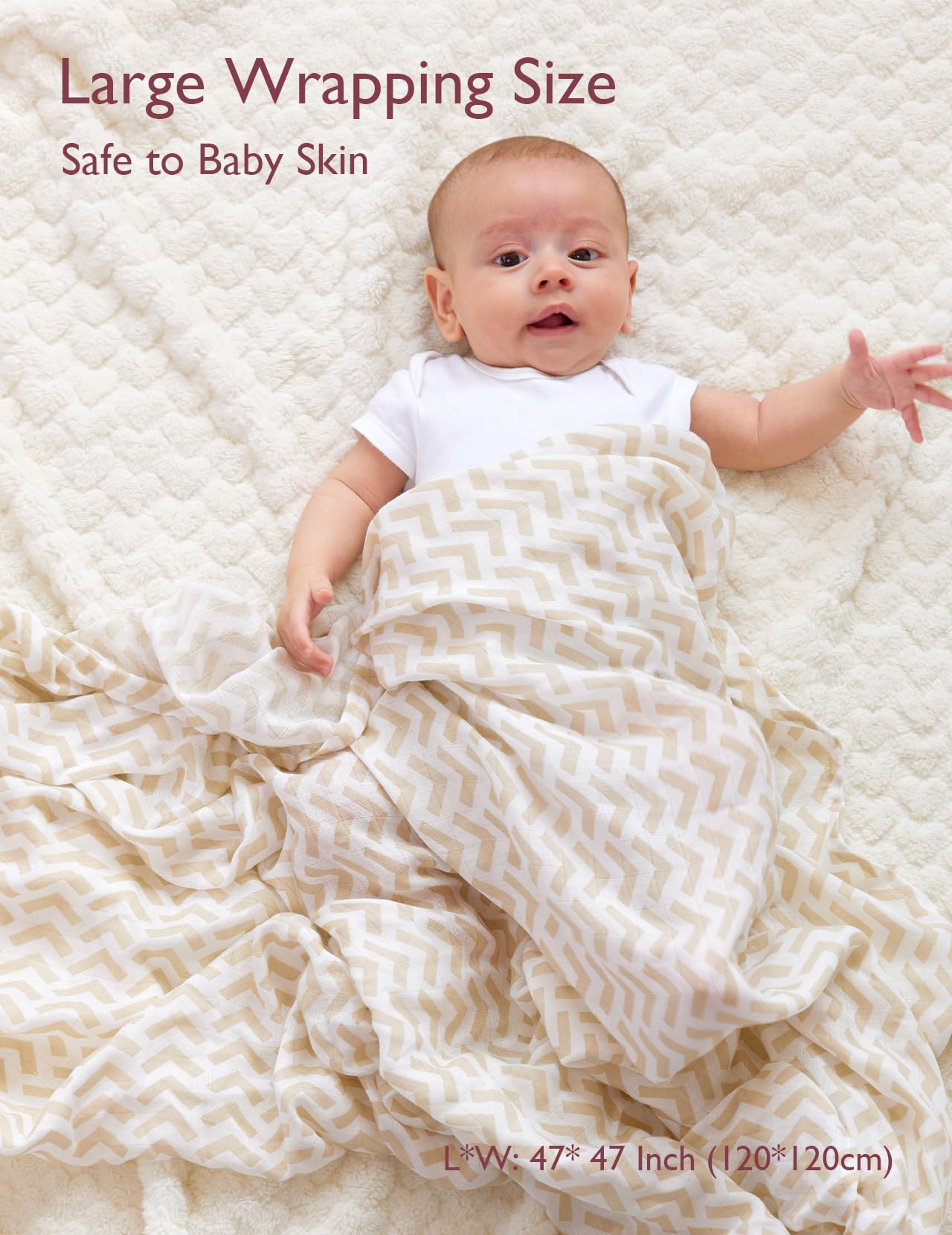 Momcozy muslin blanket breathable fabric helps regulate baby temperature.