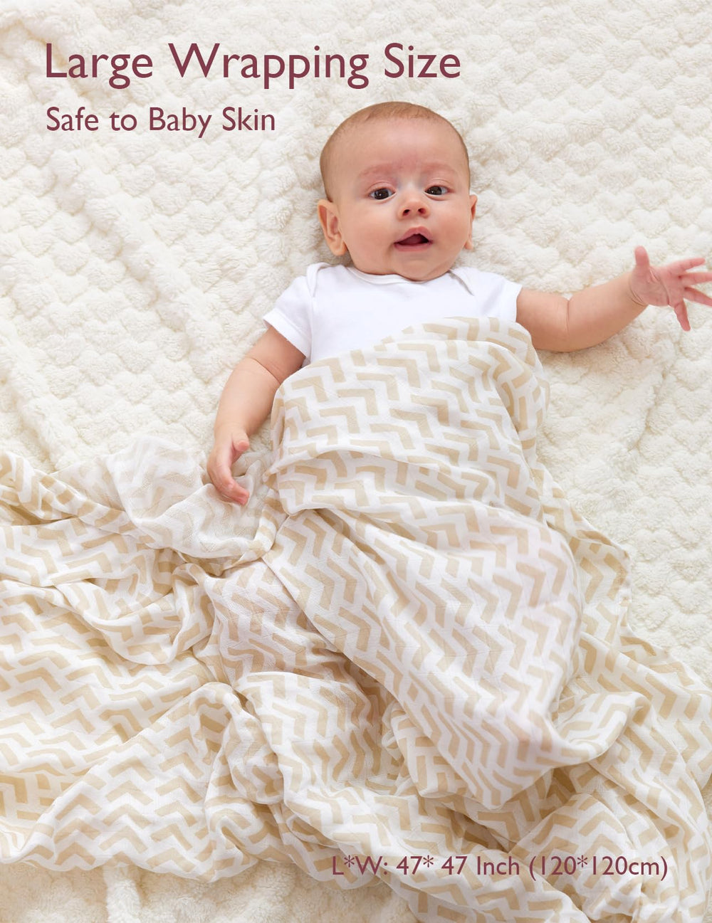 Momcozy muslin blanket breathable fabric helps regulate baby temperature.