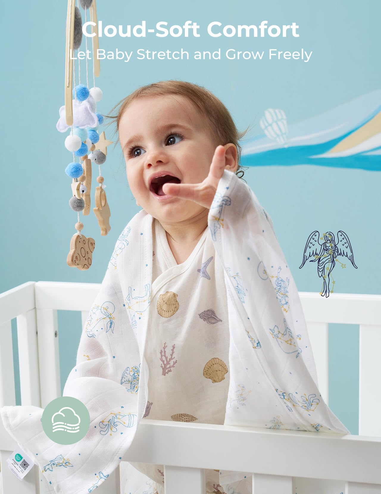 Momcozy blanket is durable and colorfast for repeated washes and daily use.