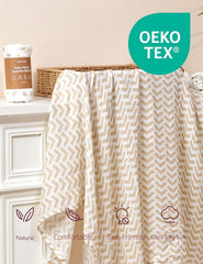 Momcozy muslin swaddle blanket large 47x47 inches for versatile swaddling.