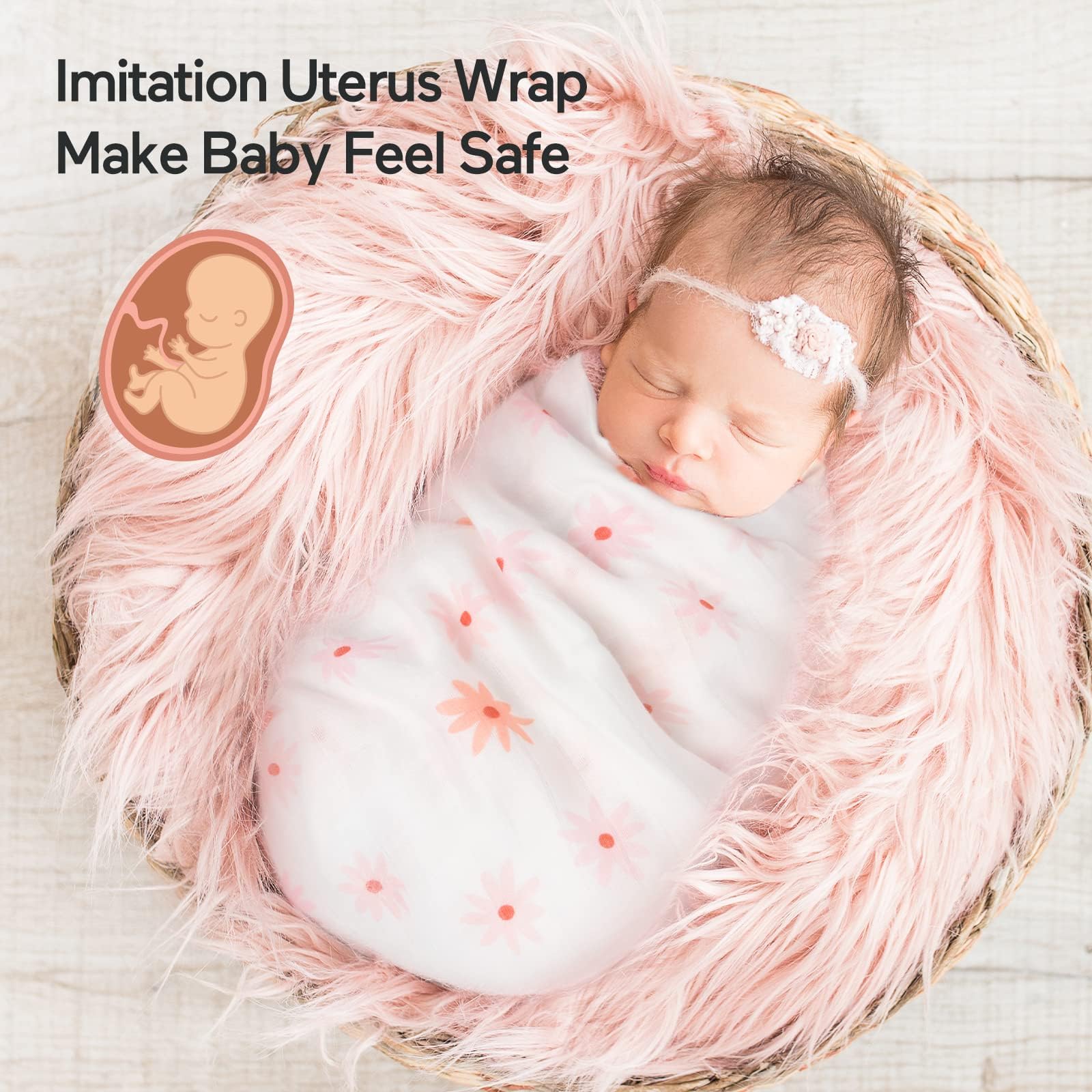 Momcozy muslin swaddle blanket floral pattern highlights fashionable soft colors for everyday use