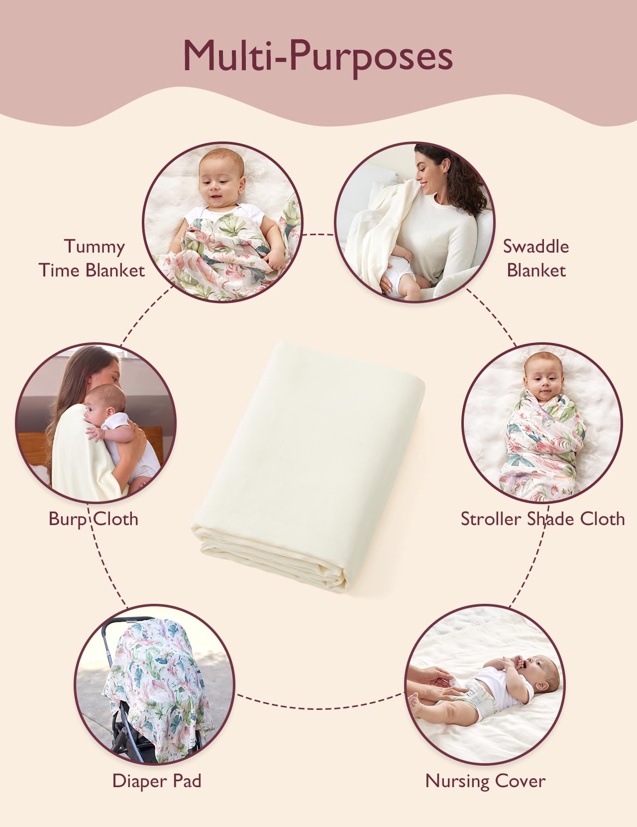 Momcozy travel blanket is lightweight and easy to pack for outings.
