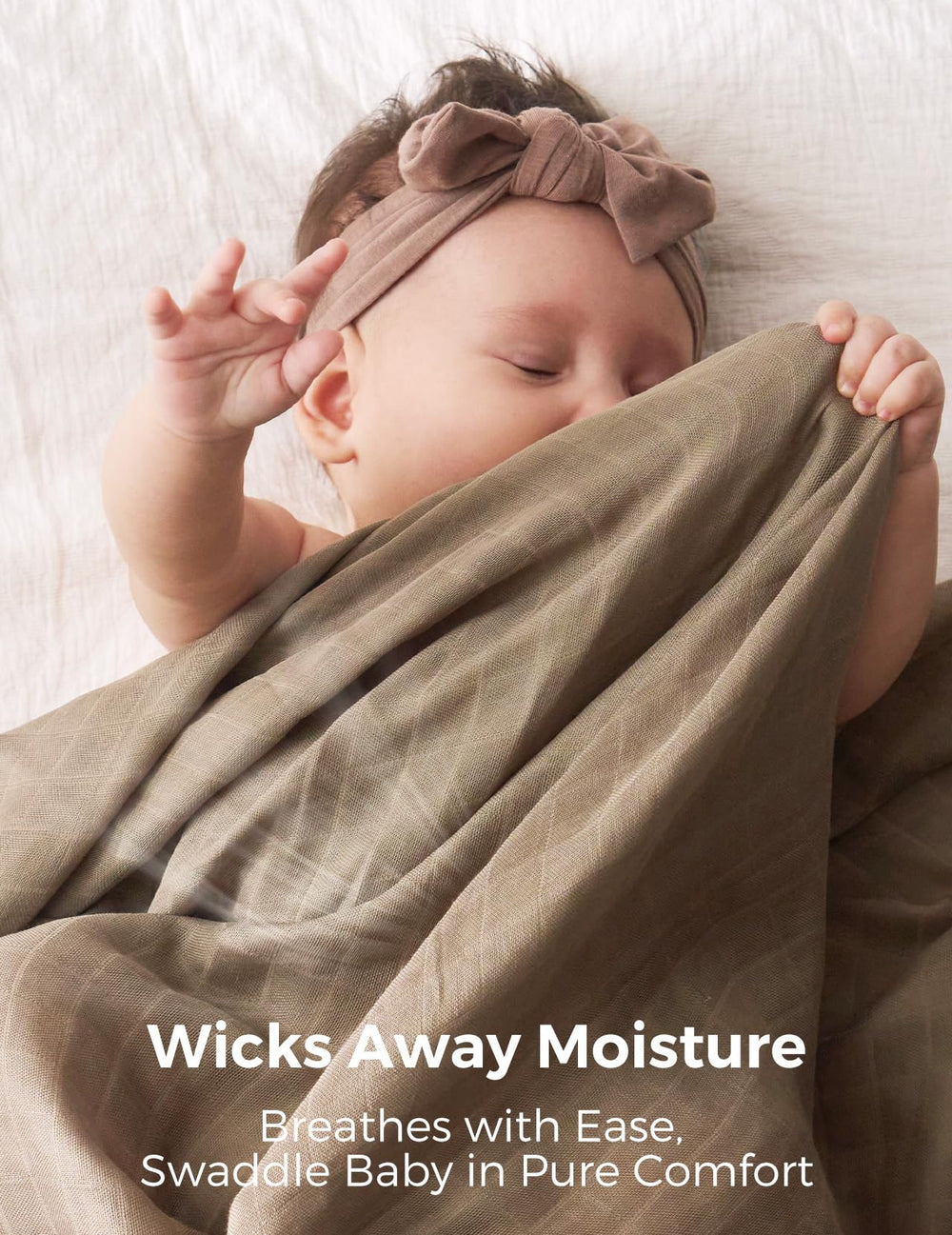 Momcozy muslin swaddle burp cloth doubles as quick clean up