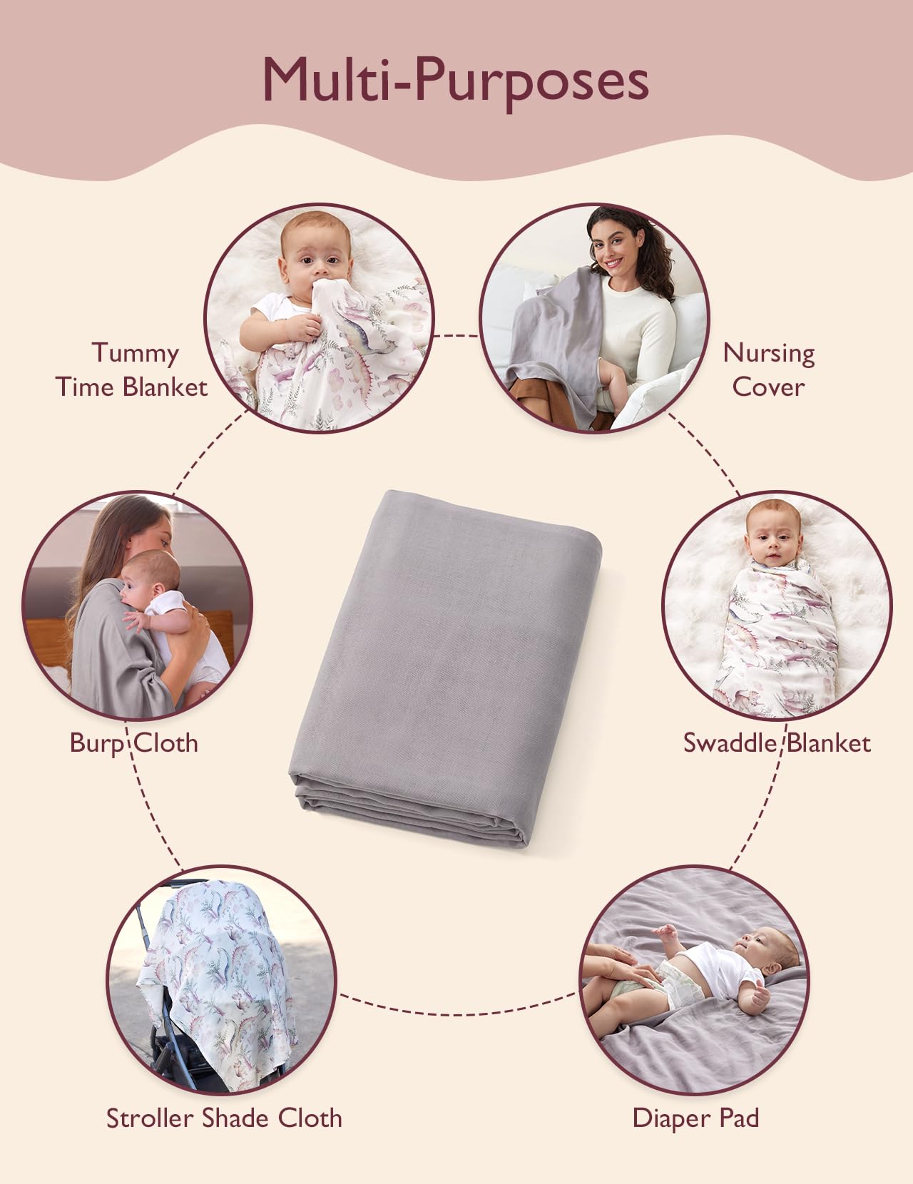 Momcozy muslin swaddle care-durable resists fading after washing.