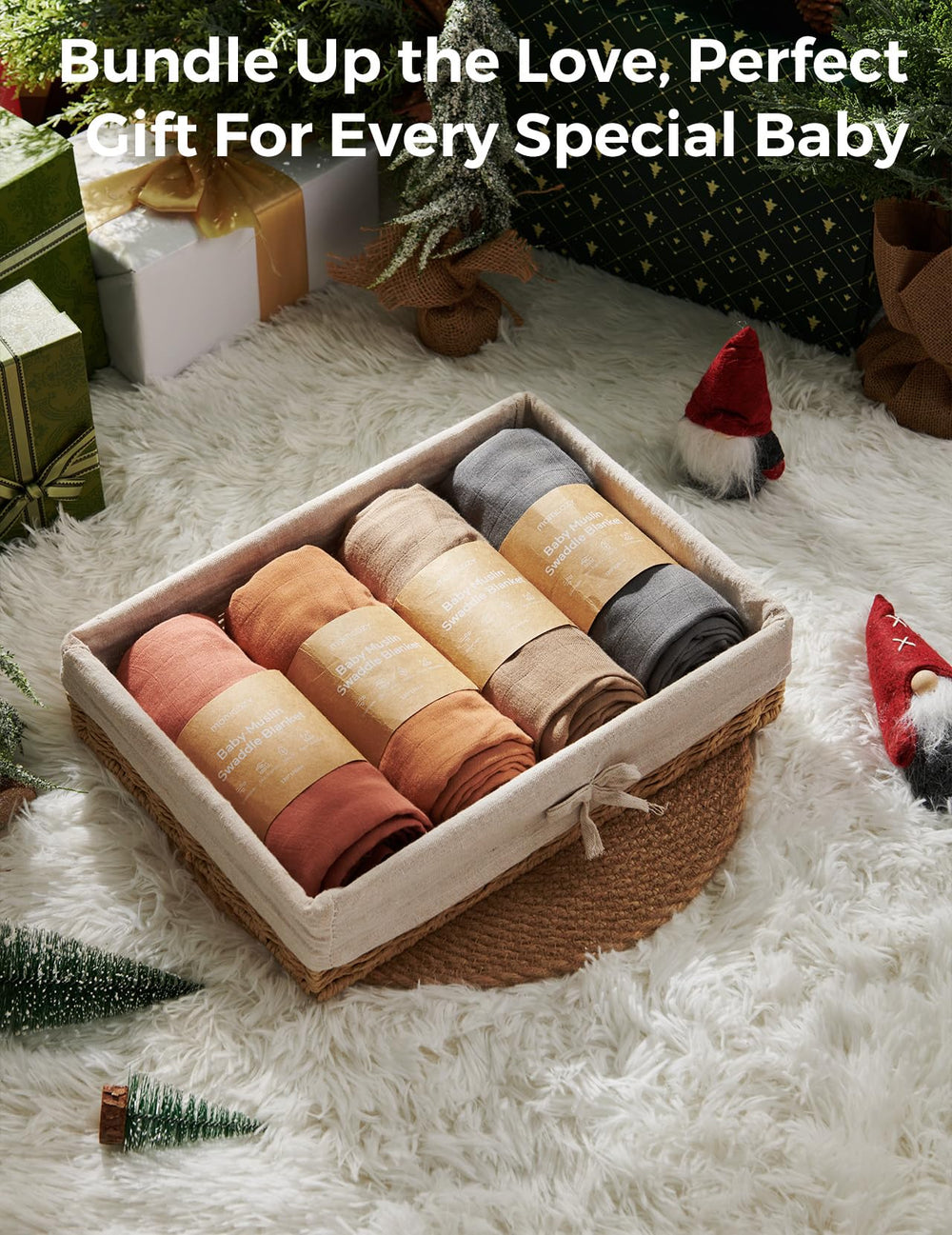 Momcozy muslin swaddle nursing cover provides discreet shade during feeding