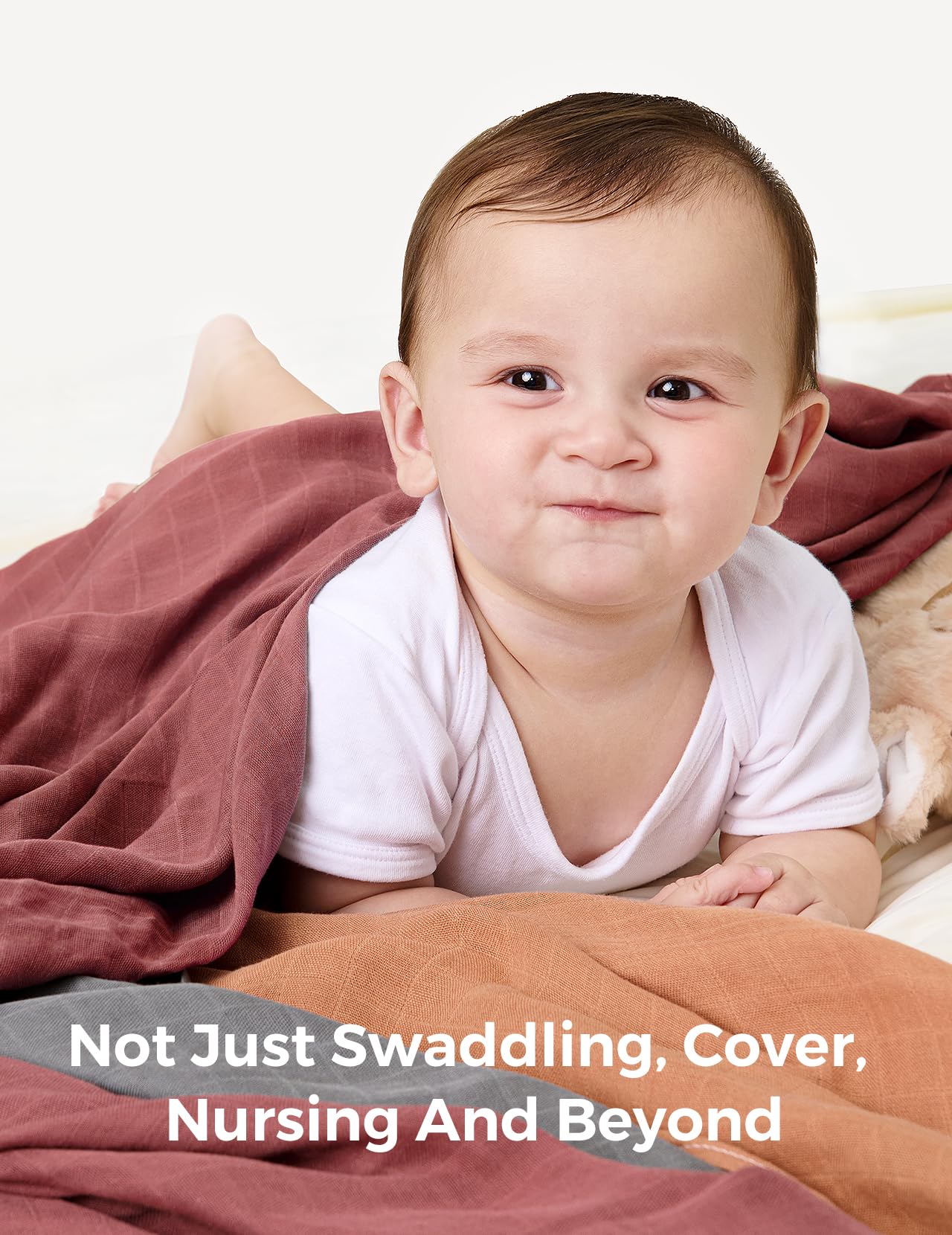 Momcozy muslin swaddle stroller sun-protect protects baby in pushchair