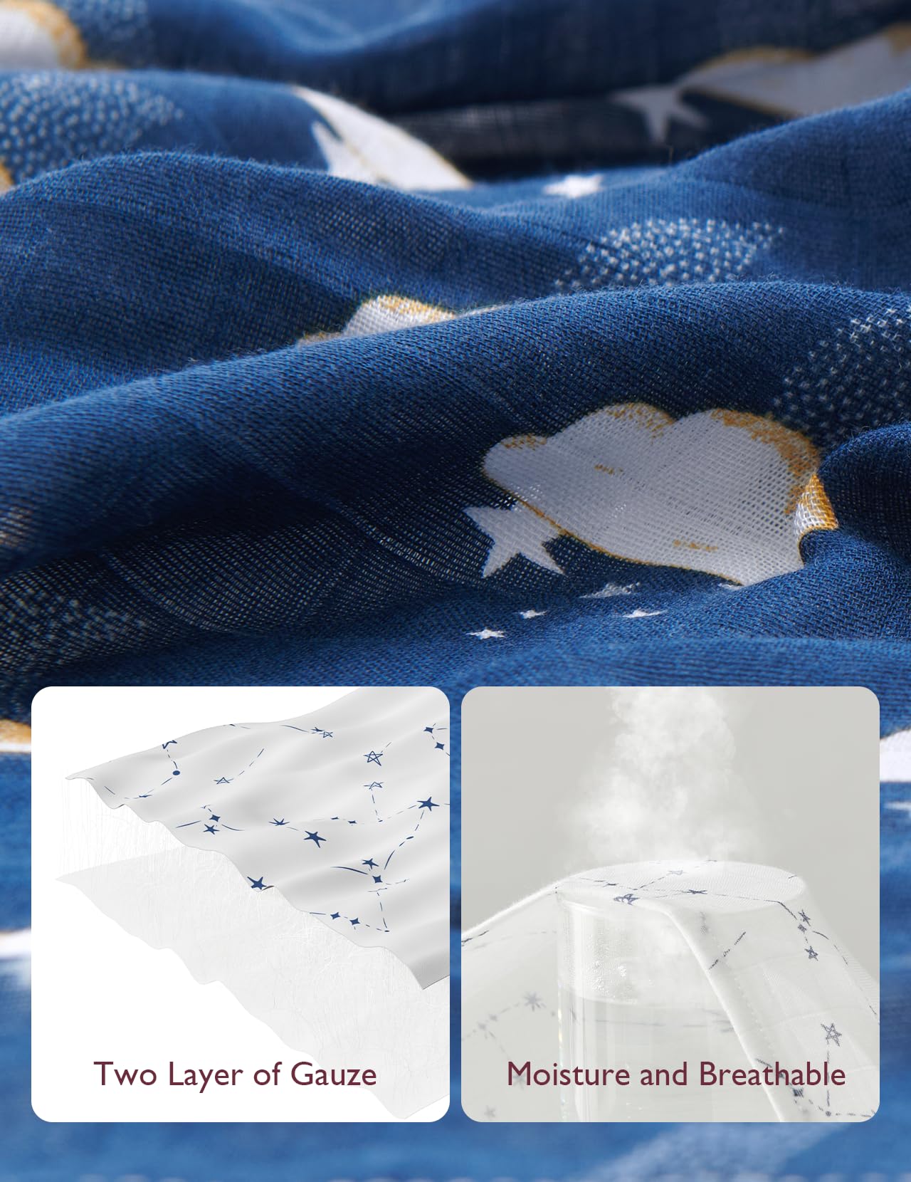 Momcozy muslin swaddle unisex-color-range blends with nursery decor