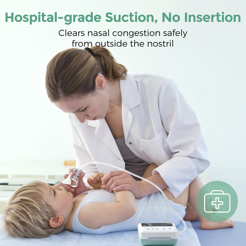 Momcozy nasal aspirator BPA-free chamber emphasizes safe materials.